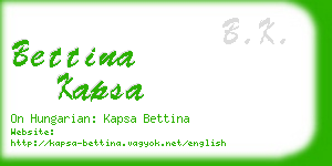 bettina kapsa business card